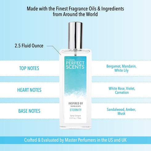 Fragrances | Eternity | Women’s Eau de Toilette | Vegan, Paraben Free | Never Tested on Animals | 2.5 Fluid Ounces White (Pack of 1)...