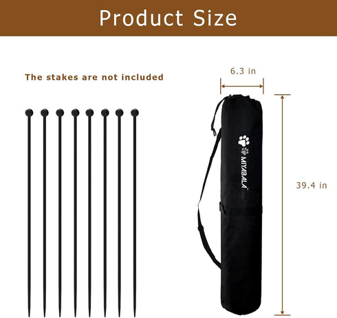 Dog Playpen Stakes Storage Bag, Dog Pen Fence Poles Organizer Bag with Carrying Strap, Suitable for All Dog Pens (32 Inches)…...