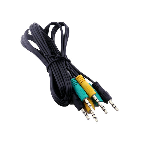 Replacement 3.5mm 1/8" TRS Stereo 3 to 3 Mini Jack Color Coded Audio Cable Compatible with Logitech 5.1 Channel Computer Speakers z-5500, z-5450, ...