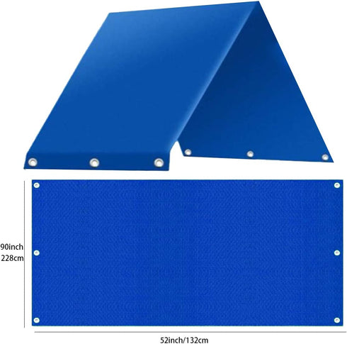 Playground Replacement Canopy,52" x 90" Outdoor Swingset Shade Kids Playground Roof Canopy Waterproof Cover Replacement Tarp Sunshade UV Protectio...