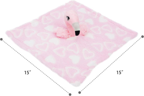 June Garden Cozy Dream Fleece Baby Security Blanket and Plush Blanket Gift Set - Infants Nursery Swaddling Bed Blankets - 15" x 15" Lovey and 30" ...