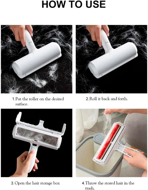Lu&Ma Pet Hair Remover Roller - Dog and Cat Hair Remover, for Couch, Carpet, Clothing and Bedding - Reusable - Easy to Clean - Lint Roller for Pet...