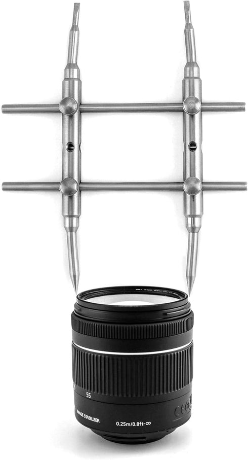 QWORK Lens Wrench, Double Head Arc, Curve Spanner, Professional Camera Lens Spanner Wrench Repairing Opening Tool for Most DSLR Cameras...