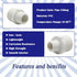 10PCS 1/2" to 3/4" PVC Pipe Fittings Nipple G1/2 X G3/4 Male to Male Thread Coupling Hex Straight Adapter Connector...