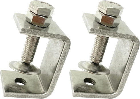 0-25Mm Mini Stainless Steel C Clamps for Mounting, 4Pcs Heavy Duty Woodworking U Clamp Set Tiger Clamp Tools with Stable Wide Jaw Opening & Protec...