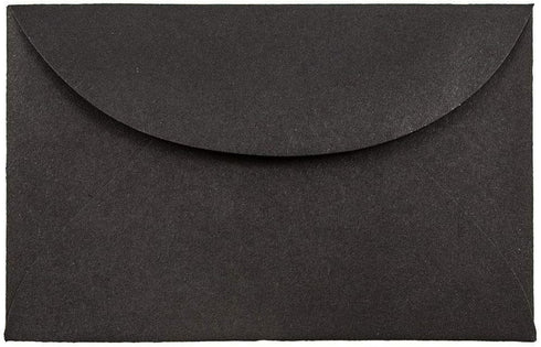 JAM PAPER 3Drug Mini Envelopes - 2 5/16 x 3 5/8 - Black Linen - 50/Pack...