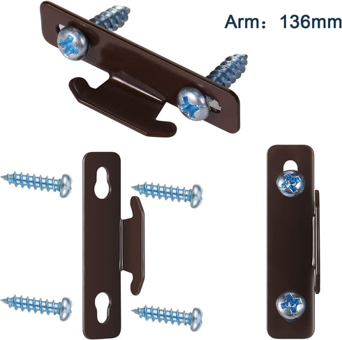 Sratte Curtain Rod Bracket Curtain Rod Single Bracket Curtain Hardware Brackets Spreader Wall Bracket Hooks with Screws Window Hardware Rod Holder...