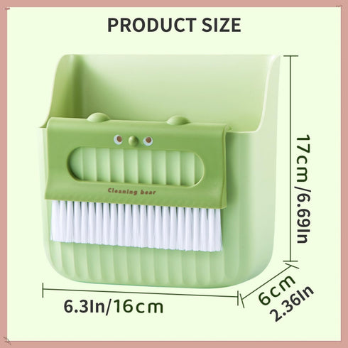 Desktop Broom Small Dustpan Broom Set Cartoon Broom with Trash Can Window Sill Cleaning Broom Cute Whisk Broom for Home Desktop Sofa (Yellow,6.69X...