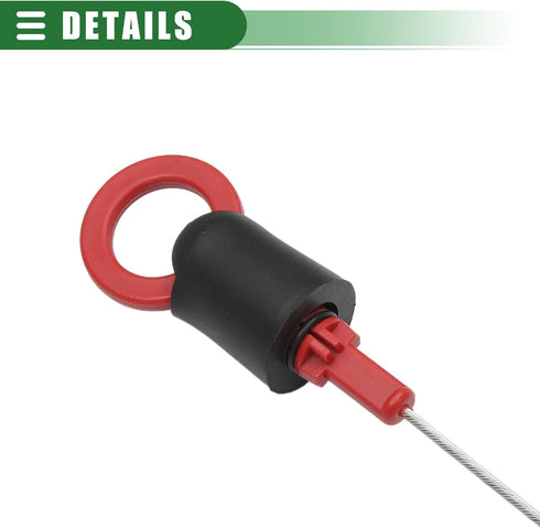 Motoforti Engine Oil Dipstick Indicator, Oil Dipstick Replacement, for Mercedes-Benz Actros 1996-2002, Metal Plastic, No.A5410101072, Red...