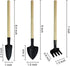 Andiker Mini Gardening Tools, 3pcs Portable Garden Hand Tools Set, Miniature Gardening Rake Trowel and Shovel for Seedlings, Bonsai, Succulents, H...