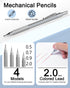 Nicpro 35PCS Metal Mechanical Pencils Set, Art Drafting Pencil 0.5, 0.7, 0.9 mm & 3PCS 2mm Graphite Lead Refills, Eraser, Sharpener, Case...