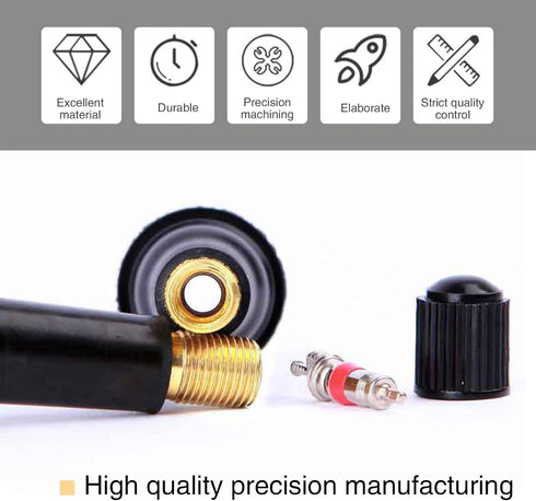 UGSHY 5 PCS Snap-in Tire Valve, TR414 Short Valve Stem, for Tubeless 0.45 Inches Rim Holes on Standard Vehicle Tires (Black)...