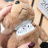 SGVAHY Furry Case for AirPods Pro 2nd/1st Generation Funny Cute 3D Cartoon Plush Design Bear Khaki Soft Warm Fluffy AirPod Pro 2 Cover with Keycha...