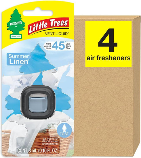 LITTLE TREES Car Air Freshener. Vent Liquid Provides Long-Lasting Scent for Auto or Home. Add a Splash of LITTLE TREES to your Vent. Summer Linen,...