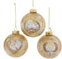 Kurt S. Adler 80MM Gold with Swan, Dove and Peacock Decals Glass Ball, 6-Piece Boxed Ornament Set, Multi, 6 Count...