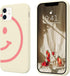 JOYLAND Creativity White Phone Case for iPhone 7/8/SE 2020 Cute Couple Girl Women Cover Soft Liquid Silicone Reinforced Corner Bumper Cover Protec...