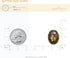 10 pcs Whole Oval Cut Champagne Rhinestone Vintage Copper Hollow Metal Shank Sewing Coat Buttons -25mm -1"...