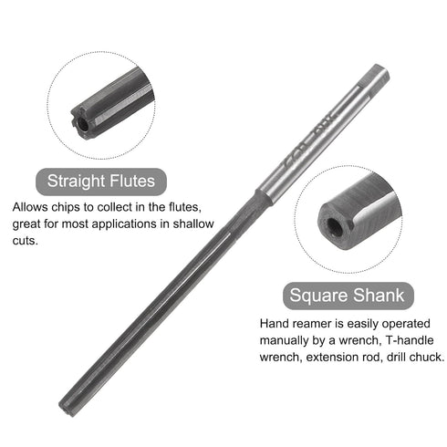 uxcell Hand Reamers, 3mm H8 Metric Reamer Drill Bit for Metal Wood Hole Reaming, Straight Flute High Speed Steel (HSS) Tool...