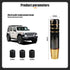1 PC Polished Aluminum Alloy Car Gear Stick Lever Shift Knob, 5" Car Gear Long Handle Weighted Shifter Knob with 3 Threaded Adapters Fit Most Auto...