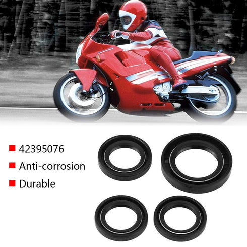 Engine Oil Seal kitl, 4 Pcs Engine Crankshaft Gear Crank Case Oil Seal 42395076 for GY6 125cc 150cc 152 157QMJ...