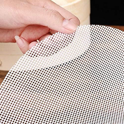 4 Pieces Round Silicone Reusable Steamer Mat Mesh Sheet for Fruit Dryer,Food Dehydrator Sheets Dryer Mesh,10" Diameter...