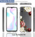 Phone Case for Redmi 9A M2006C3LG/Redmi 9i M2006C3LII Case with Tempered-Glass Screen Protector, Cute Clear Floral Pattern Full Body Protective Co...
