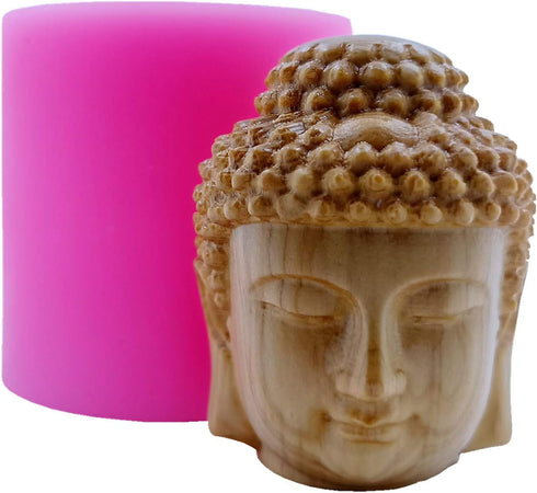 Mini Buddha Head Design Silicone Soap Mold Candle Wax Molds Decorating Gypsum Resin Crafts Silicone Mould...