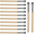 12 Pieces Wooden Pencil Pencil Extenders for Artists with Adjustable Metal Handle Lengthener Pencil Pull Charcoal Holder Crayon Extension for Offi...