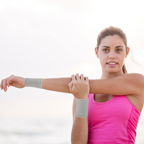 Cosmos 1 Pair Compression Wrist Sleeve Nylon Brace Wraps Supports Elastic Wristbands for Wrist Protect Pain Relief in Typing Running Basketball Vo...