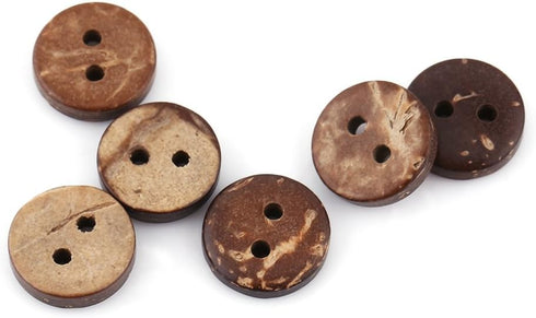 Coconut Shell 2 Holes Sewing Buttons, 400Pcs Brown Coconut Craft Buttons for DIY Scrapbooking Decor Clothing Accessories...