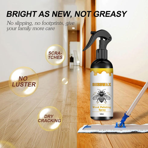 2 Pack Beeswax Spray Furniture Polish and Cleansing, Natural Beeswax Spray for Wood Furniture Floors - Original Beeswax Spray Cleansing for Living...