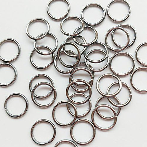 Chenkou Craft 1 Box 6 Colors 1200pcs Open Jump Ring & Ring Jewelry Keychain Making with 1 pc Jump Ring Open/Close Tool and 1 pc Clear Box (8mm)...