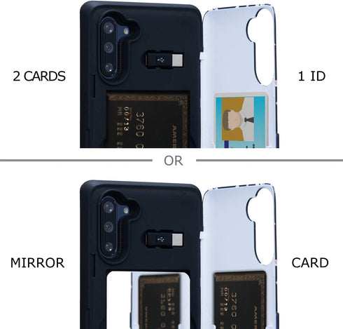 TORU CX PRO Case for Galaxy Note 10, with Card Holder | Slim Protective Cover with Hidden Credit Cards Wallet Flip Slot Compartment Kickstand | In...