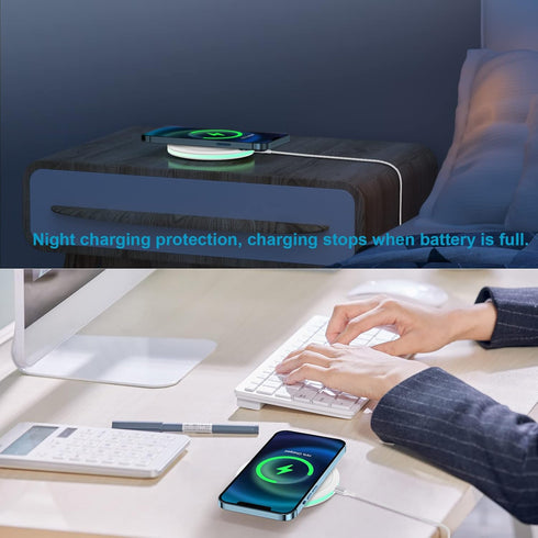 15W Wireless Charger Fast Charging Pad Compatible Samsung Galaxy S24 S23 S22 S21 S20 Ultra 5G FE Plus S10 S9 S8 S7, Note 20 10 9 8, Z Flip, Z Fold...