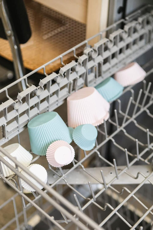 The Silicone Kitchen Reusable Silicone Baking Cups Silicone Muffin Liners for Cupcakes, BPA Free, Jumbo, 12 Pack, Pink Gray Blue...