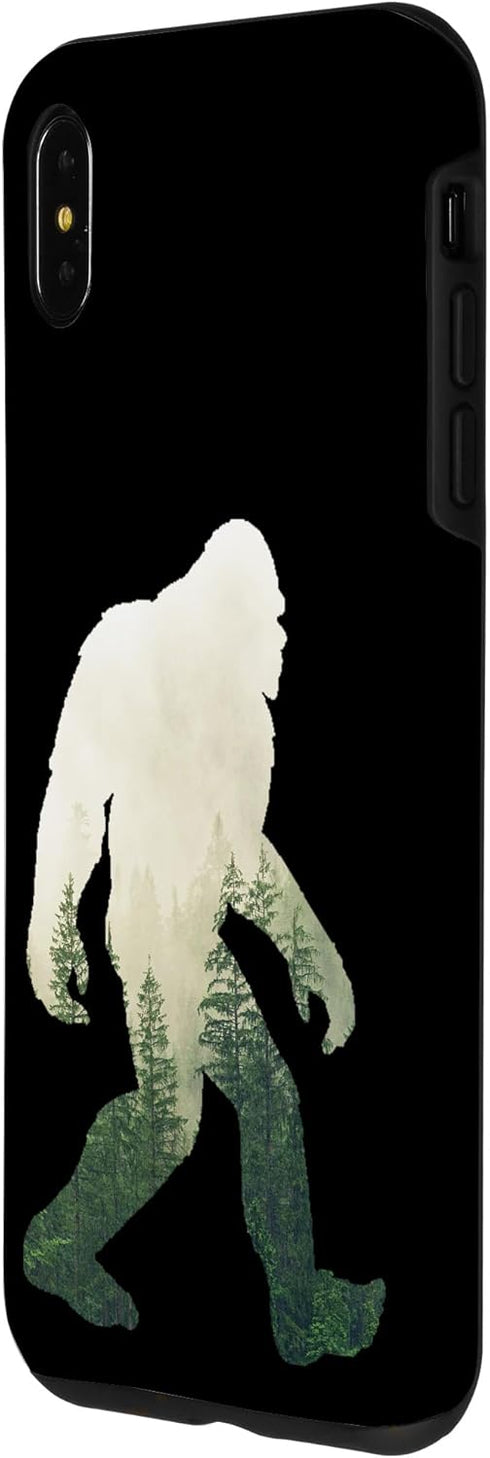 iPhone XS Max Bigfoot Figure Sasquatch Yeti Nature Double Exposure Case...