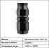 EVIL ENERGY 3AN PTFE Hose End Fitting Straight Black for PTFE Hose Only 2PCS...