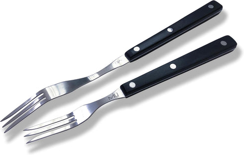 WALLFARM Granny Fork 10" 3-Tine - Pro-Grade Stainless Steel - Heat-Resistant BBQ Meat Fork - Ideal for Serving, Cooking, Turning, Roasting, Shredd...