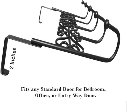 Huji Sturdy Over The Door 5 Hooks Clothes Hanger for Coats Hats Belts Organization Storage for Office or Home (1 Pack, Over The Door Hanger)...