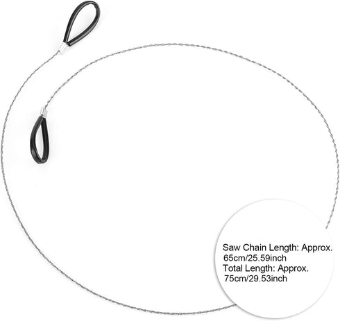 Stainless Steel Wire Saw, Survival Emergency Wire Saw Steel Wire Saw Scroll Outdoor Travel Outdoor Camping Survival Tool for Bushcraft Gear Huntin...