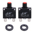 13 Amps Thermal Circuit Breakers 125/250V AC 32V DC Push Button Manual Reset Overload Protector Switch 13A 2 Pack with Transparent cover...