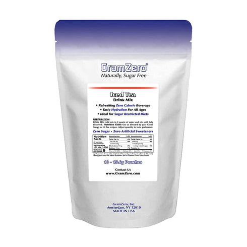 GramZero Iced Tea, Sugar Free Drink Mix, Pitcher Pack, Great For Nutrition Club Loaded Tea, Zero Calorie, Stevia Sweetened...
