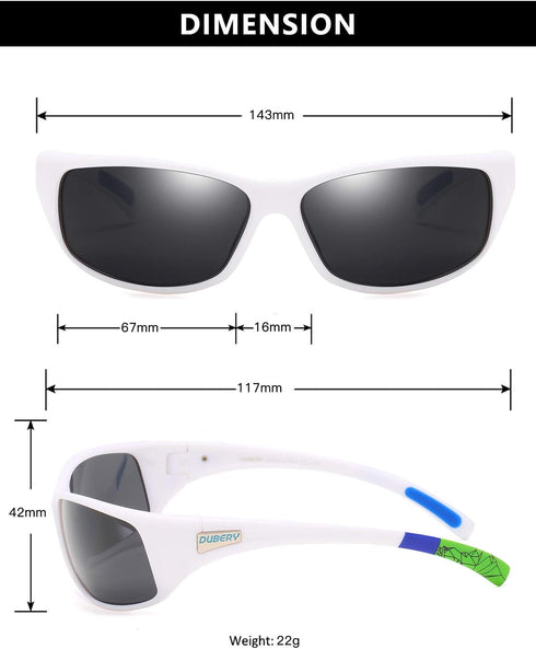 DUBERY Sport Polarized Sunglasses for Men UV Protection Driving Fishing Sun Glasses D620...