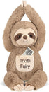 Bearington 12 inch Tooth Fairy Door Hanger Stuffed Animal, Lil' Sammy Sloth Tooth Holder, Tooth Fairy Doll with Tooth Pocket Pouch...