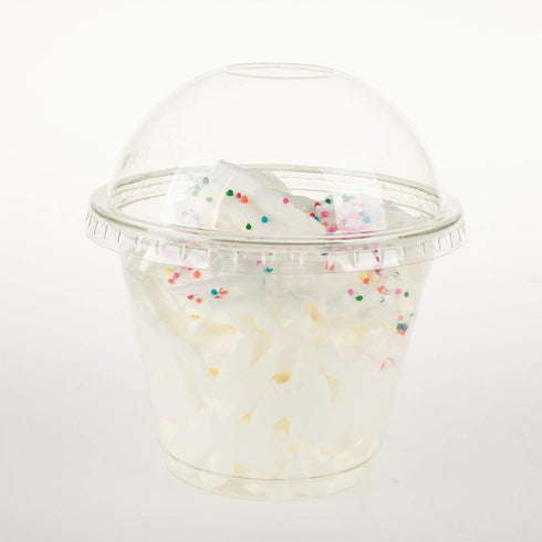 Golden Apple, 9oz-50sets Clear Plastic Cups with Clear Dome lids No Hole…...
