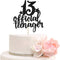 Teens Happy 13th Birthday Cake Topper, Boys Girls Teenager 13th Birthday Party Decorations, Thirteen Years Old Birthday Party Decor, Black Glitter...