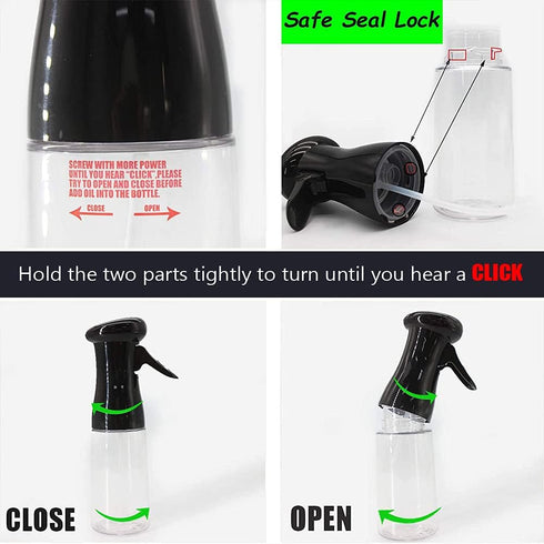 Portable Oil Dispenser Bottle Spray Mister, Olive Oil Sprayer for Cooking - 210ml Refillable Food Grade Oil Vinegar Spritzer Sprayer Bottles...