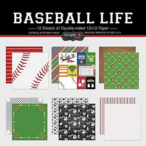 Scrapbook Customs Themed Paper Scrapbook Kit, Baseball Life...