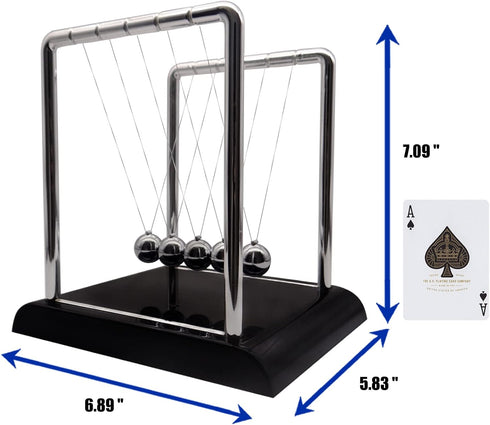 Newtons Cradle Balance Pendulum, Swinging Kinetic Balls, Fun Science Learning Accessories Physics Toy, Calm Down Fidgets Kit, Desk Toys for Stress...