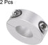 2pcs Double Split Shaft Collar for 16mm Shaft Set Screw Clamp-On Collars, 35mm OD, 12mm Width, for Stoppers, Position, Hold Timing Pulleys, Machin...